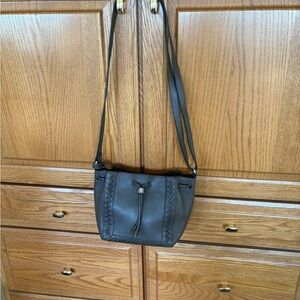 Brighton leather Elegant Dark Grey Crossbody Bag